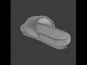 Wool slide sandal 3D Model