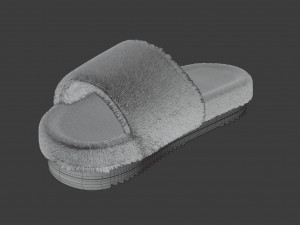 Wool slide sandal 3Dモデル
