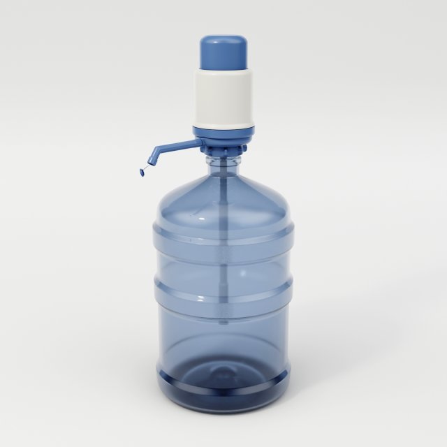 hand press water dispenser 3D मॉडल .c4d .max .obj .3ds .fbx .stl .blend 