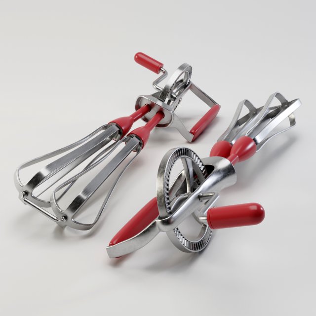 rotary egg beater Model 3D .c4d .max .obj .3ds .fbx .stl .blend 