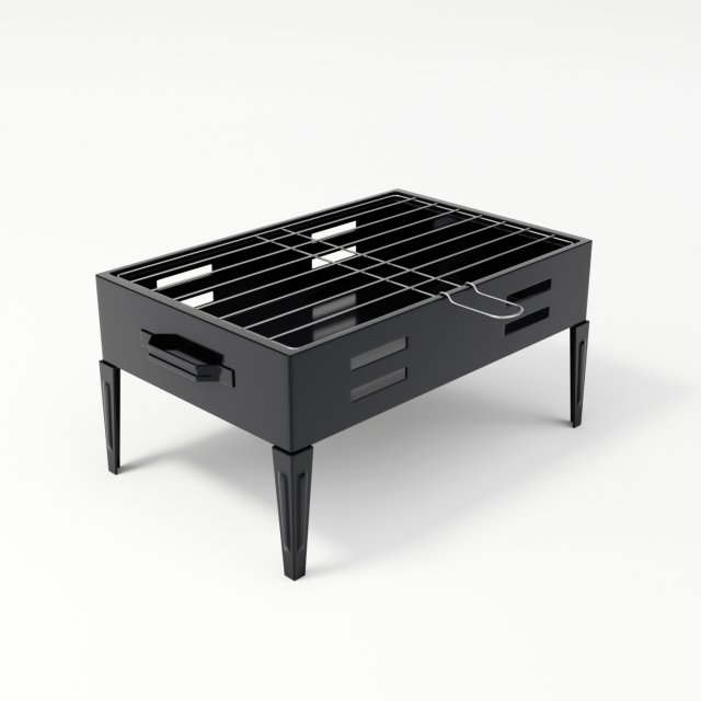 portable barbecue grill 3D Model .c4d .max .obj .3ds .fbx .stl .blend 