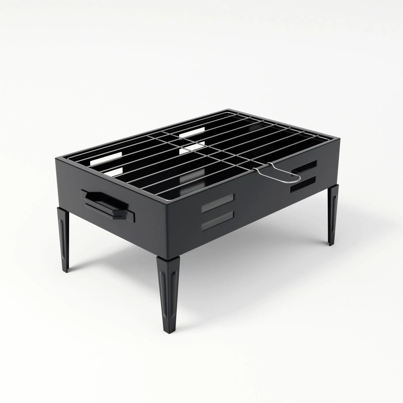 portable barbecue grill 3D Model .c4d .max .obj .3ds .fbx .stl .blend 