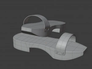 wooden clogs 3D Model