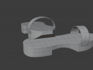 wooden clogs Model 3D