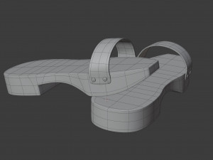 wooden clogs Model 3D