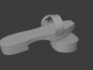 wooden clogs Model 3D