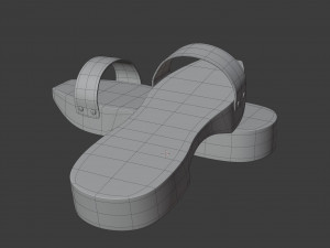wooden clogs Model 3D