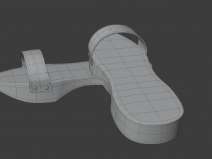 wooden clogs Model 3D