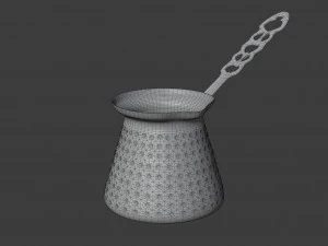 teko kopi tembaga Model 3D