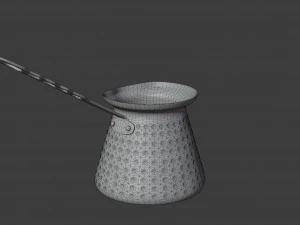 teko kopi tembaga Model 3D
