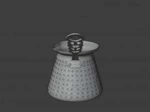 teko kopi tembaga Model 3D