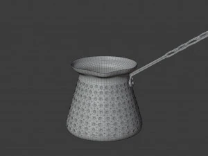 teko kopi tembaga Model 3D