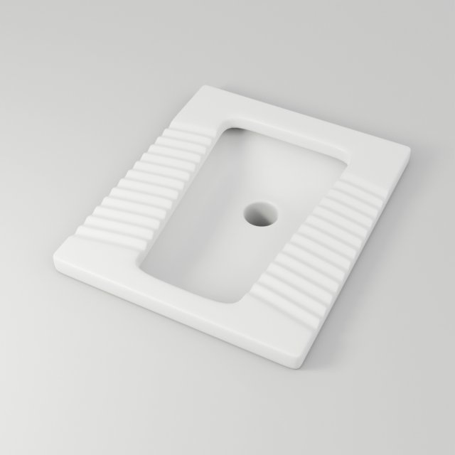 squat toilet Modelo 3D .c4d .max .obj .3ds .fbx .stl .blend 