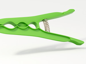 plastic clothes peg Modello 3D