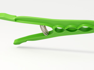 plastic clothes peg Modello 3D