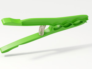 plastic clothes peg Modello 3D