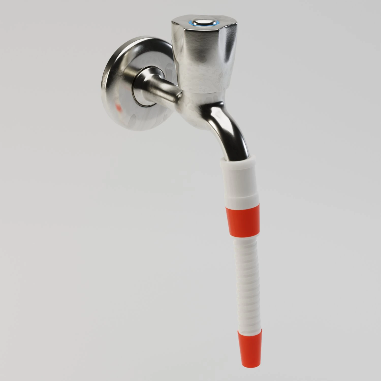 water tap with hose 3D Model .c4d .max .obj .3ds .fbx .stl .blend 