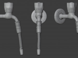 water tap with hose 3D Model