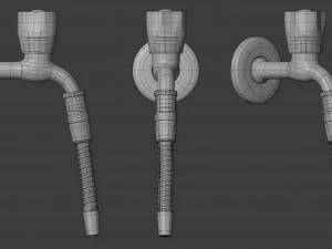 water tap with hose 3D Model