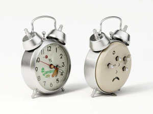 mematuk ayam menyalakan jam alarm Model 3D