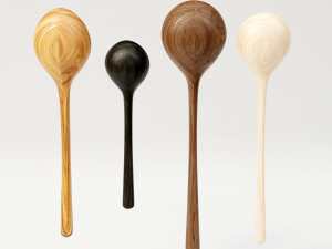 Wooden spoons 3D मॉडल
