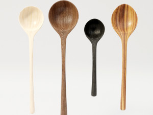 Wooden spoons 3D मॉडल