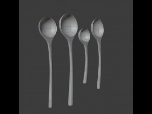 Wooden spoons 3D मॉडल