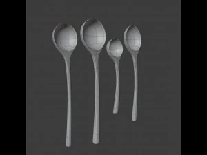 Cucharas de madera Modelo 3D