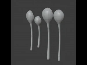 Cucharas de madera Modelo 3D