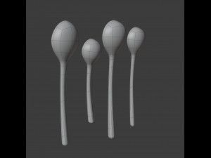 Wooden spoons 3D मॉडल