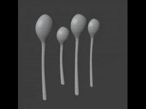 Cucharas de madera Modelo 3D