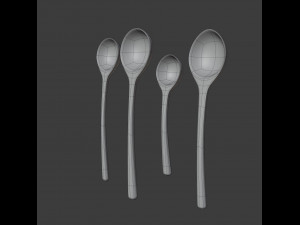 Wooden spoons 3D मॉडल