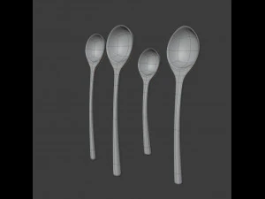 Cucharas de madera Modelo 3D