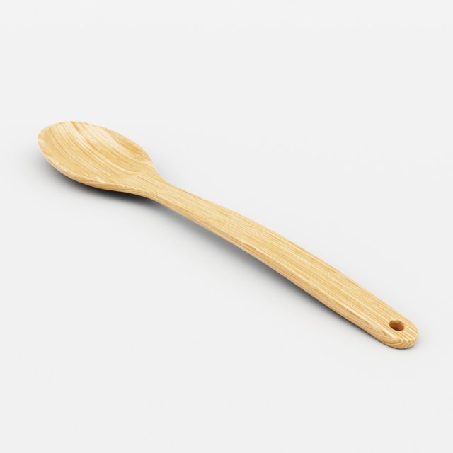 Wooden spoon Modelo 3D .c4d .max .obj .3ds .fbx .stl .blend 