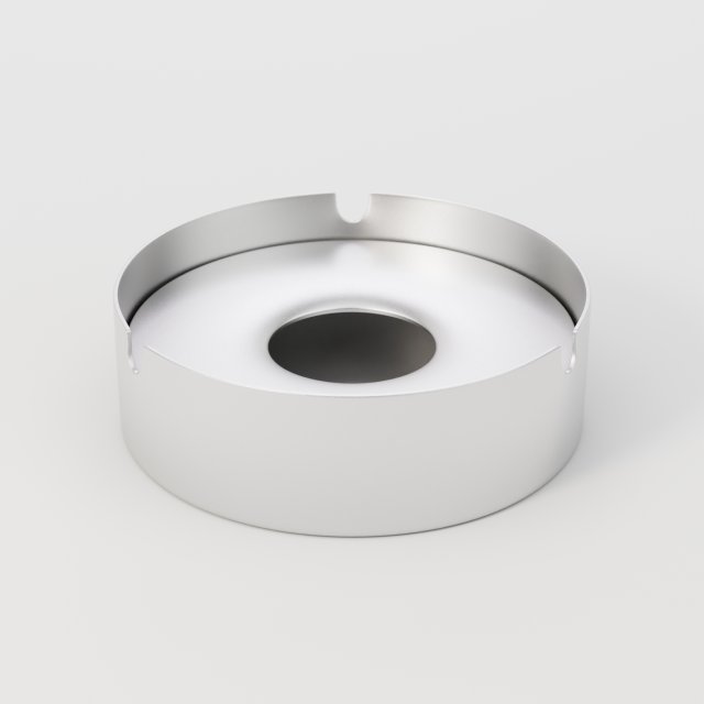 metal ashtray 3D Model .c4d .max .obj .3ds .fbx .stl .blend 