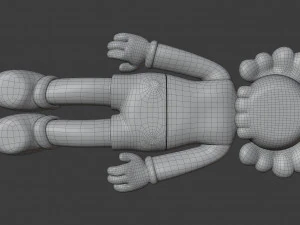 kaws face down companion 3D Model