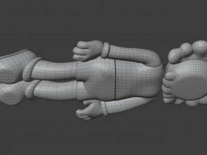 kaws face down companion 3D Model