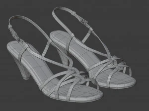 piton desenli sandalet 3D Model