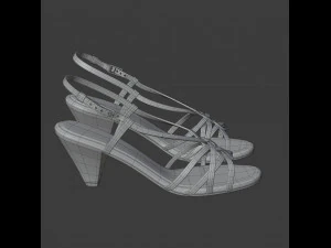 piton desenli sandalet 3D Model