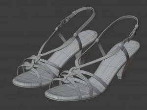 piton desenli sandalet 3D Model