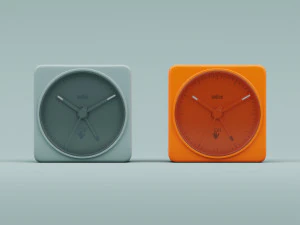 кремово-белые часы Braun BC0 3D Модель