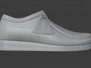 clarks originals wallabee coral combination 3D Model