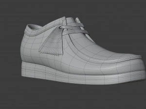 clarks originals wallabee coral combination 3D Model