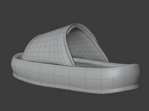 yeezy fabric slippers 3D Model