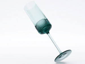 diamond point champagne flutes Modelo 3D