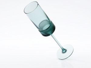 diamond point champagne flutes Modelo 3D