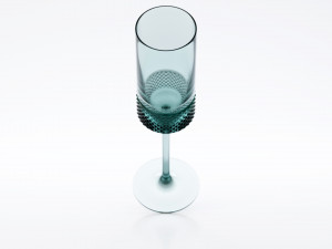 diamond point champagne flutes Modelo 3D