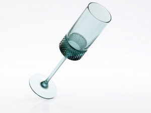 diamond point champagne flutes Modelo 3D