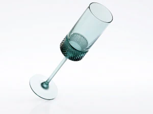 diamond point champagne flutes 3D Model