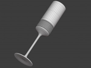 diamond point champagne flutes Modelo 3D